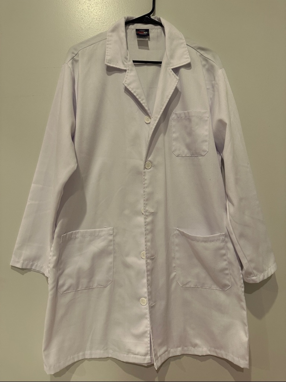White Lab Coat with three Pockets
